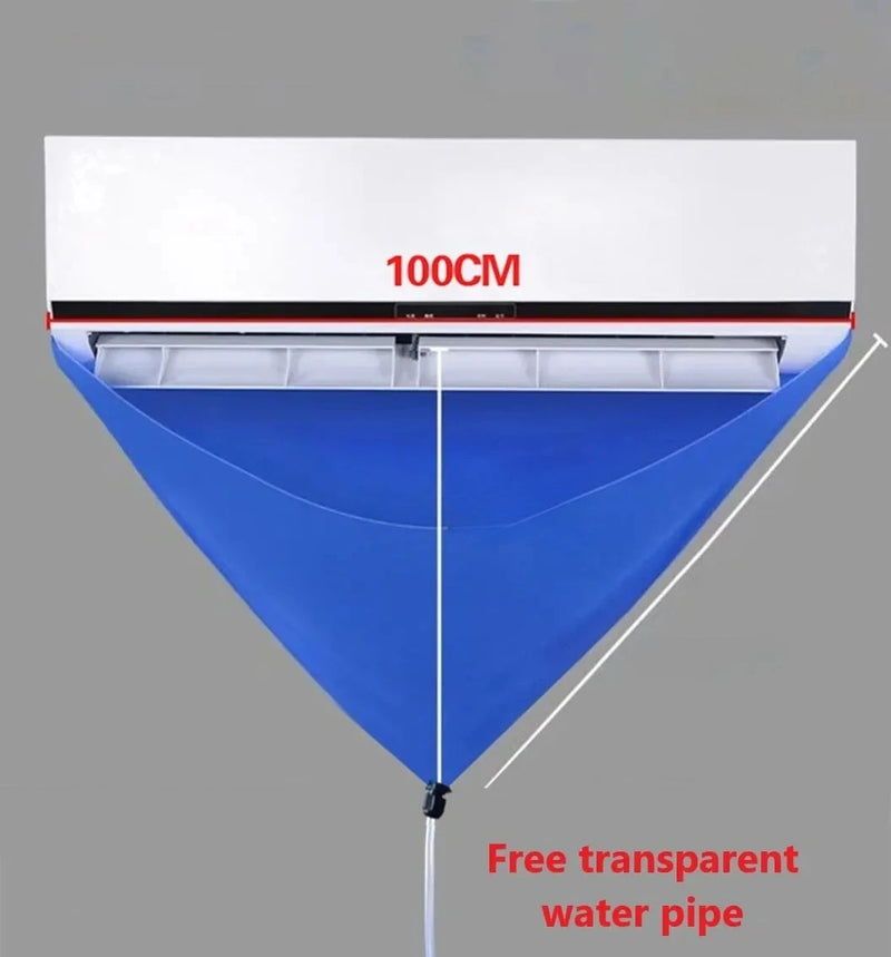 Housse de nettoyage épaisse en PVC pour climatiseur mural jusqu'à 100 cm, avec tuyau de vidange