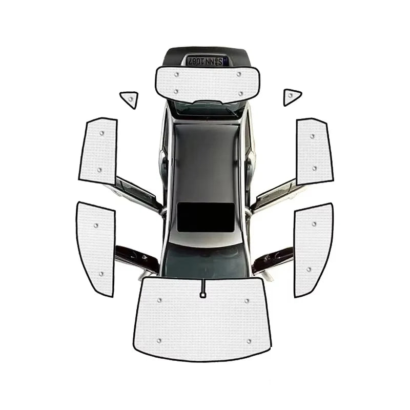 Pare-soleil voiture pour Nissan Qashqai J11 Tekna 2014-2021, à ventouses, aluminium double face