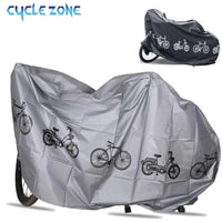 Housse de pluie pour vélo en PEVA avec bande auto-agrippante coupe-vent, anti-UV, grise ou noire