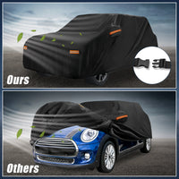 Housse voiture pour Mini Cooper 4 portes 2014-2024, noire, imperméable, 410 x 175 x 135 cm
