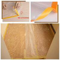 Bâche de protection peinture pré-adhésive, film de masquage 20 m en 55, 110 ou 150 cm