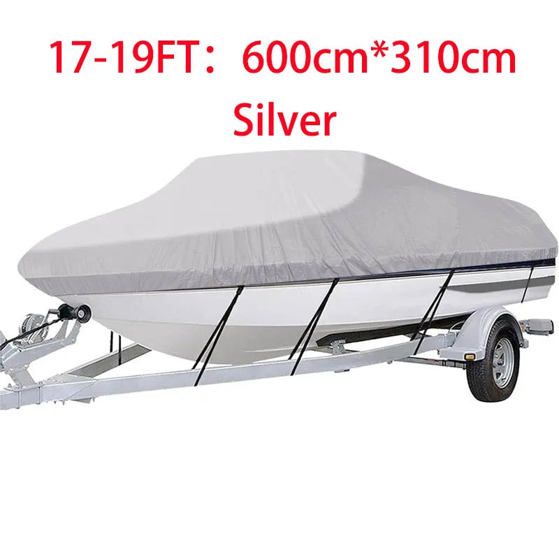 Housse bateau remorquable imperméable polyester 190T, 3 coloris, pour bateau de 3,35 à 6,71 m