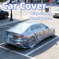Housse de voiture jetable transparente à bande élastique, 4 tailles jusqu'à 4,8 x 7,5 m