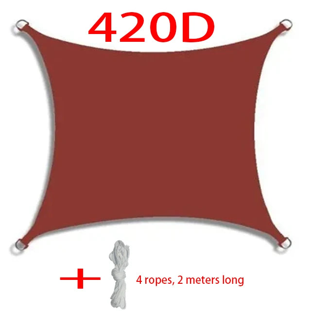 Voile d'ombrage rectangulaire imperméable anti-UV pour terrasse et jardin, 10 tailles, 11 coloris