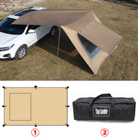 Bâche auvent de voiture avec lucarne en maille, imperméable, 4,8 x 2,8 m