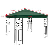 Toile de remplacement pour tonnelle 3 x 3 m double toit, polyester 300D 160 g/m²