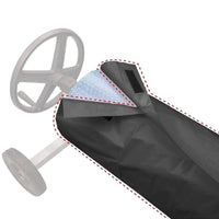Housse enrouleur bâche piscine en polyester 190T enduit d'argent, gris ou noir, 490 x 96 cm