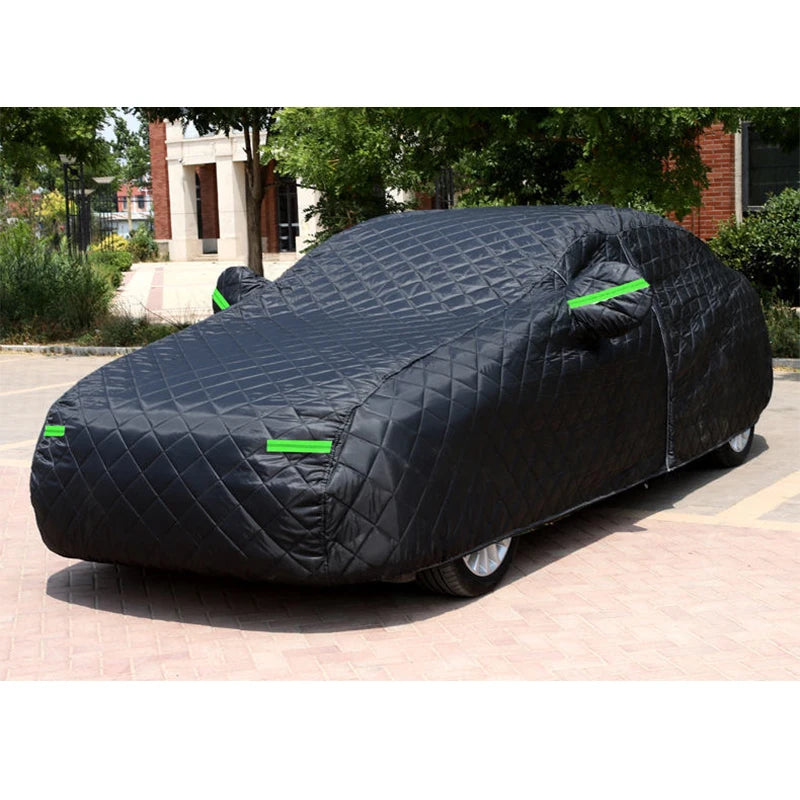 Bâche anti-grêle voiture complète 3 couches Oxford et coton, argent ou noir, berline et SUV