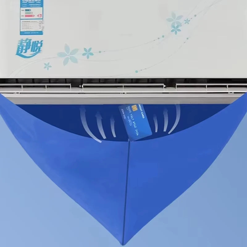 Housse de nettoyage étanche pour climatiseur mural, PVC 100,5 x 54,5 cm, tuyau transparent