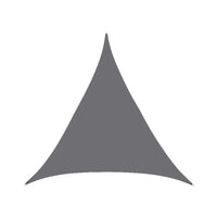 Voile d'ombrage triangulaire imperméable en polyester 300D, de 2x2x2 à 5x5x5 m, beige ou gris