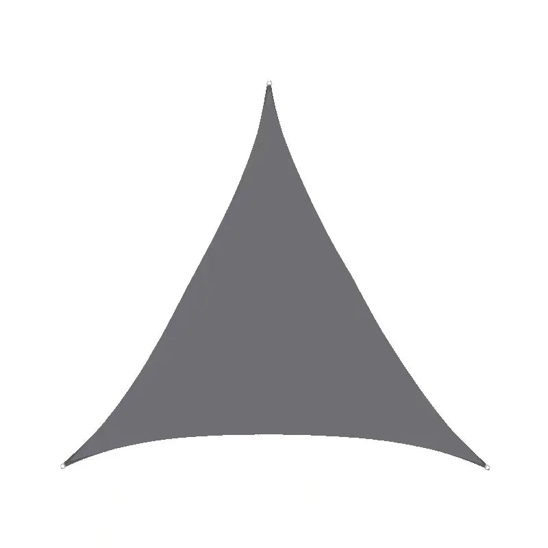 Voile d'ombrage triangulaire imperméable en polyester 300D, de 2x2x2 à 5x5x5 m, beige ou gris