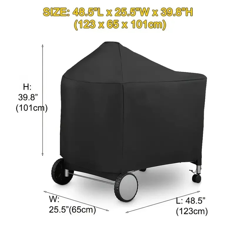 Housse barbecue pour Weber Performer Deluxe 22 pouces, polyester imperméable, 123 x 65 x 101 cm