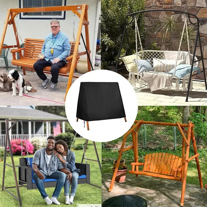 Housse de balancelle de jardin imperméable en tissu Oxford, anti-UV, 5 tailles