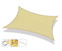 Voile d'ombrage grande taille 160 g/m², bords incurvés, 95 % d'ombrage pour patio