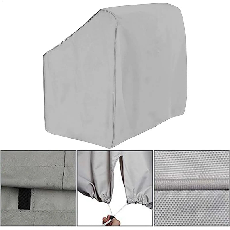 Housse de console de bateau grise en polyester 600D, imperméable, fermeture éclair, 4 tailles