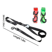 Sangle d'arrimage à boucle et crochets en S, 1,8 m x 38 mm, noir, rouge ou vert
