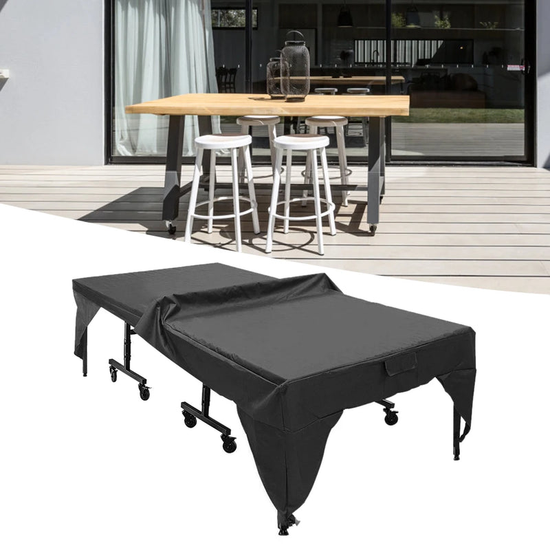 Housse table de ping-pong extérieur imperméable, polyester argenté 190T, 280 x 153 x 73 cm