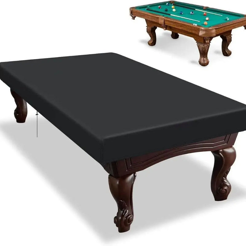 Housse billard anti-poussière Oxford 210D noire, bord élastiqué et cordon, 7, 8 ou 9 pieds