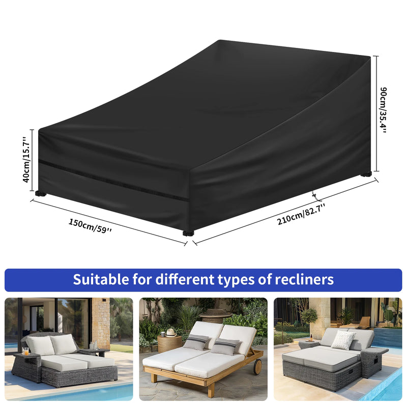 Housse bain de soleil imperméable Oxford, 2 coloris, 210 x 75 ou 210 x 150 cm