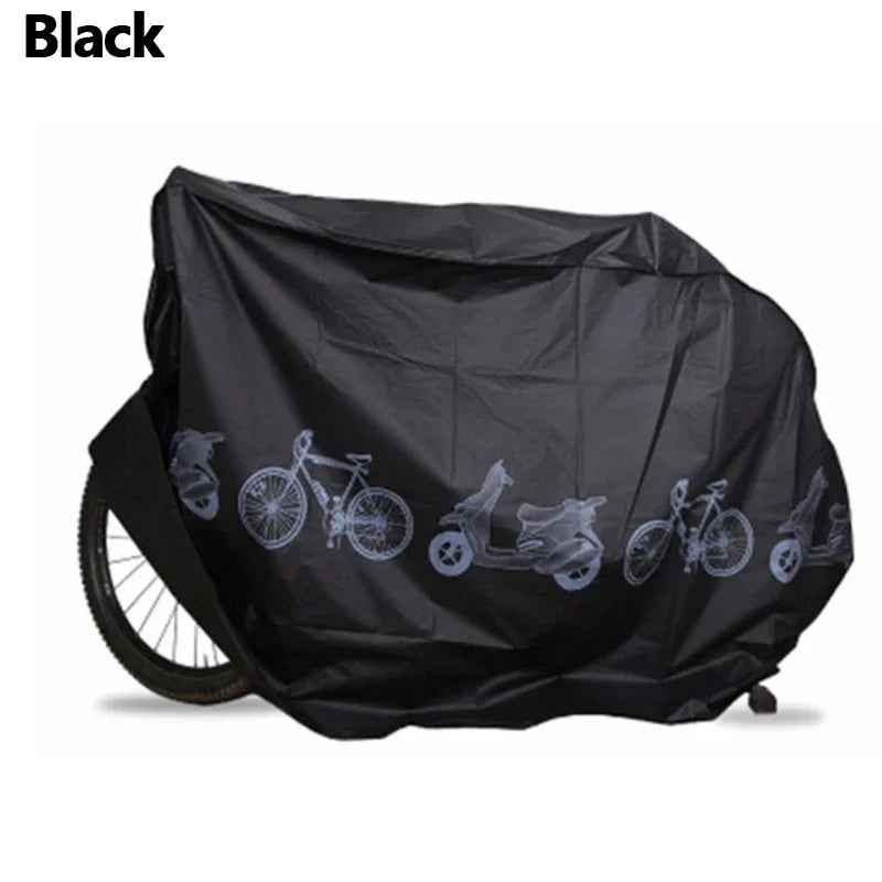 Housse de vélo et moto imperméable en PEVA imprimé vélos, gris ou noir, 200 x 105 cm