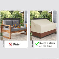 Housse canapé de jardin 2 ou 3 places, imperméable, 5 coloris, 132 à 224 cm