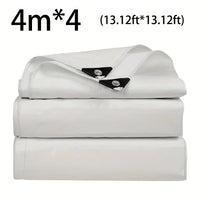 Bâche blanche imperméable en polyéthylène 0,3 mm, abri solaire et jardin, 19 tailles