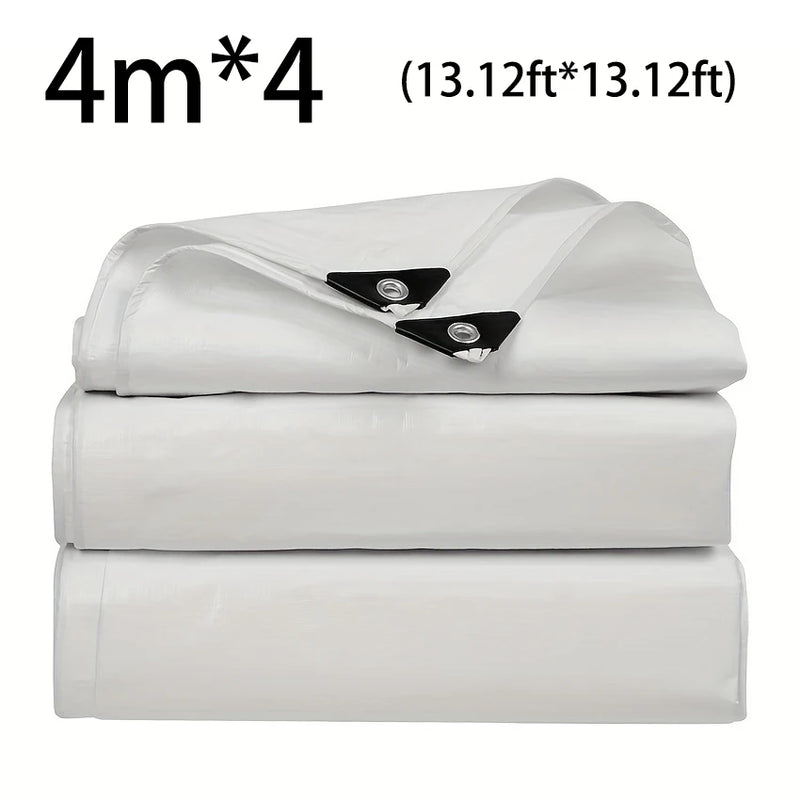 Bâche blanche imperméable en polyéthylène 0,3 mm, abri solaire et jardin, 19 tailles