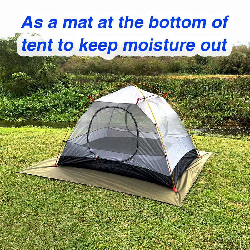 Bâche de sol et auvent de camping Oxford 210D imperméable 2,2 x 2,2 m