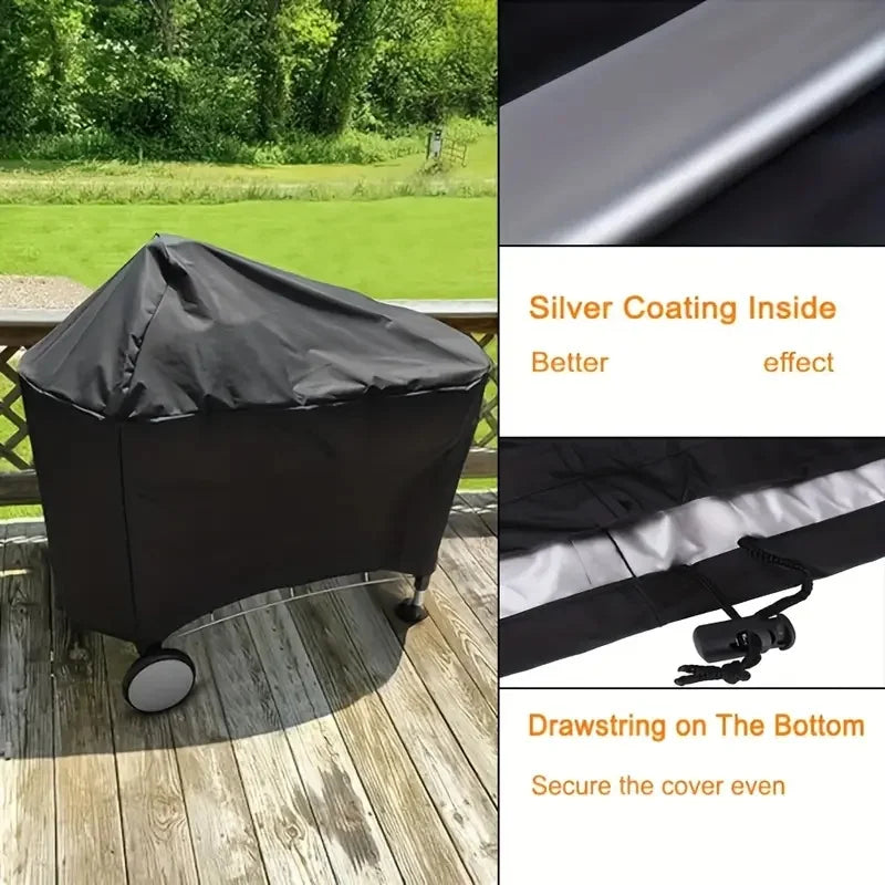 Housse barbecue pour Weber Performer Deluxe 22 pouces, polyester imperméable, 123 x 65 x 101 cm