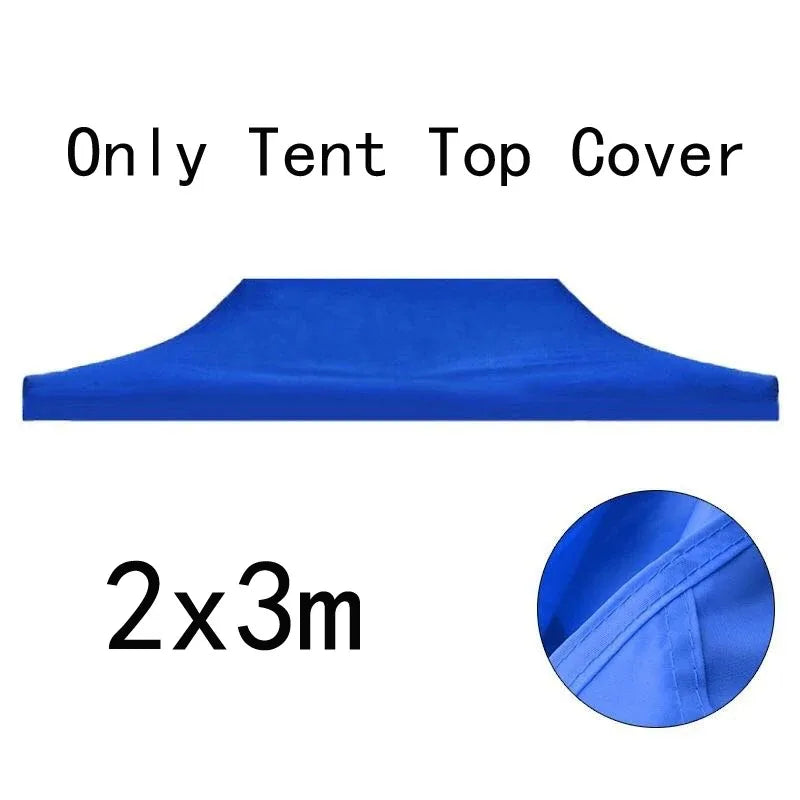 Bâche tonnelle, toit de rechange Oxford 420D rouge ou bleu, 2x2 à 3x4,5 m, sans cadre
