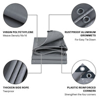 Bâche PVC imperméable à œillets 440 g/m², 4 coloris, 10 tailles jusqu'à 4 x 6 m