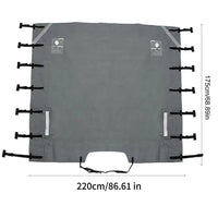 Housse avant de remorquage pour caravane, Oxford 210D imperméable et anti-UV, 220 x 175 cm