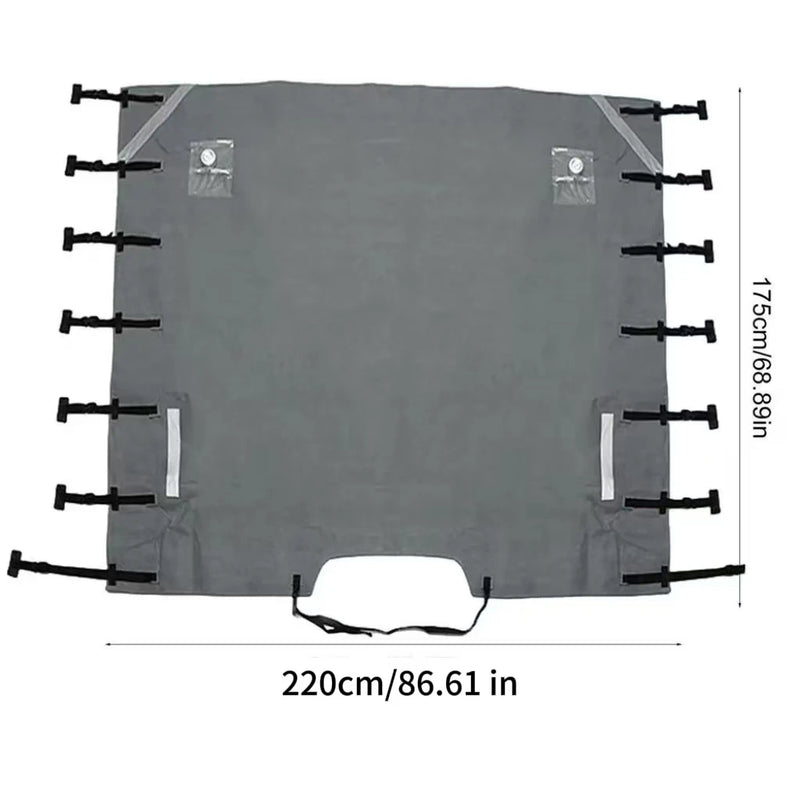 Housse avant de remorquage pour caravane, Oxford 210D imperméable et anti-UV, 220 x 175 cm
