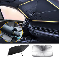 Pare-soleil voiture parapluie pliable pour pare-brise, avec ou sans encoche en V