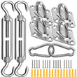 Kit de fixation voile d'ombrage M6 en acier inoxydable 304, 40, 44 ou 80 pièces