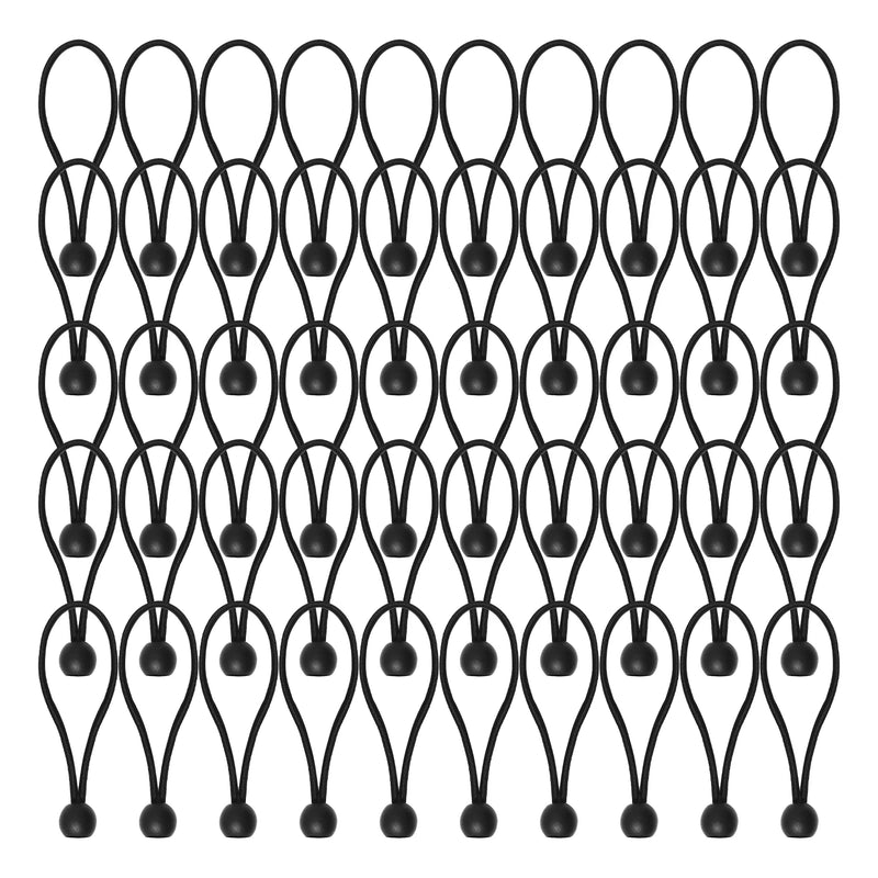 Lot de 5 sandows à boule en latex et polyester, 10 à 30 cm, pour tente et auvent