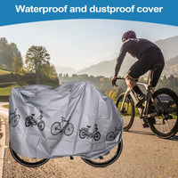 Housse de vélo imperméable anti-UV et anti-poussière, gris ou noir, 200 x 100 cm