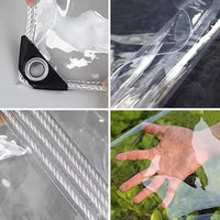 Bâche transparente PVC 450 g/m² à œillets, 2 x 2 m ou 2 x 3 m