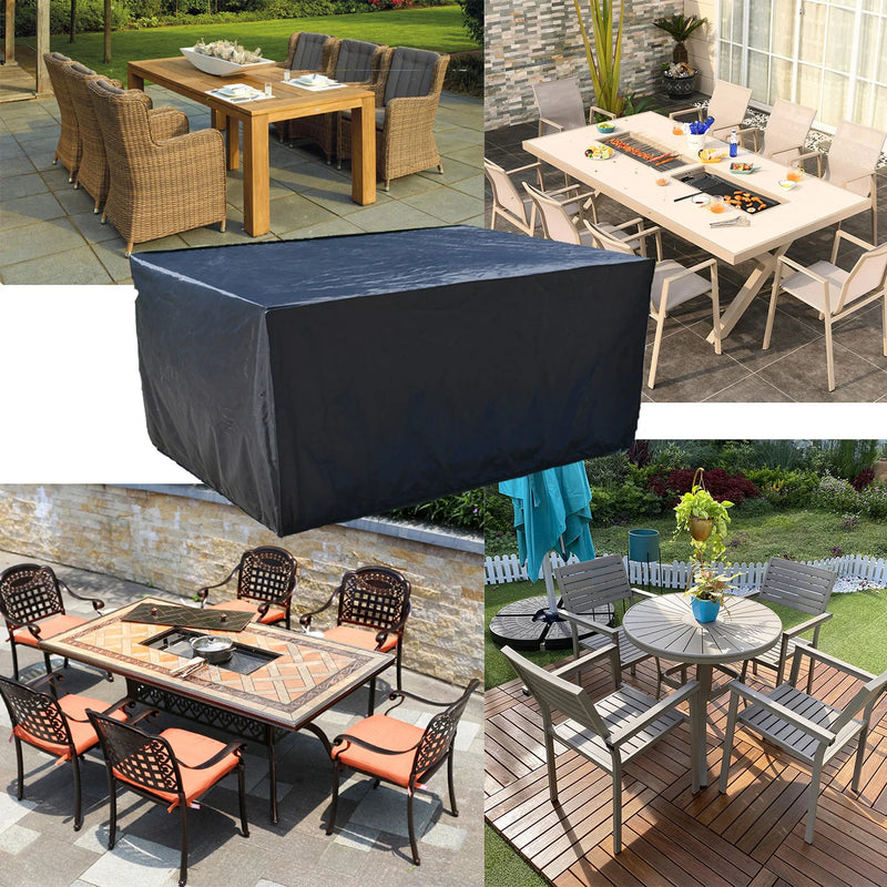 Housse mobilier de jardin imperméable avec sac, 2 coloris, 36 tailles de 70 à 350 cm