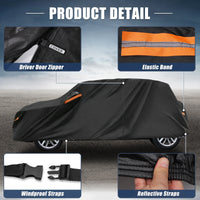 Housse voiture pour Mini Cooper 4 portes 2014-2024, noire, imperméable, 410 x 175 x 135 cm