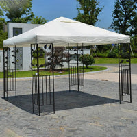 Toile de remplacement pour tonnelle 3 x 3 m double toit, polyester 300D 160 g/m²