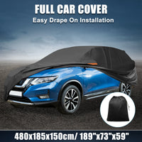 Housse voiture pour Citroën C3 2002-2023, noire, Oxford 300D, imperméable, tous temps