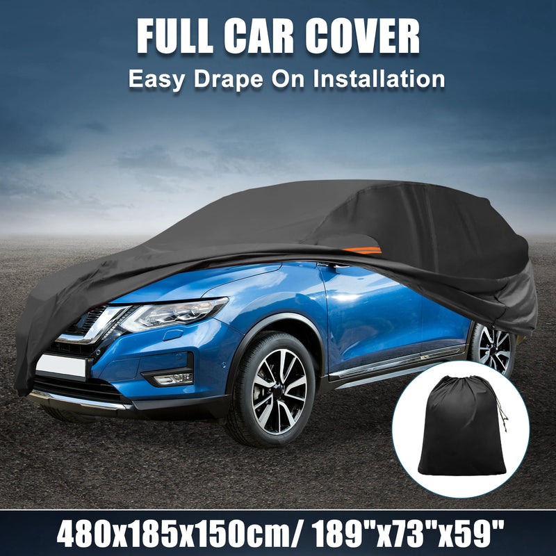 Housse voiture pour Citroën C3 2002-2023, noire, Oxford 300D, imperméable, tous temps
