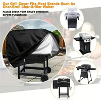 Housse de barbecue vertical et fumoir imperméable anti-UV avec sangle à boucle réglable