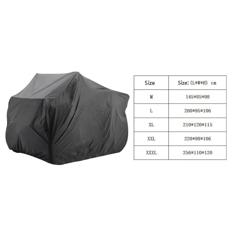 Housse de quad ATV en polyester 190T imperméable et coupe-vent, 4 tailles de M à XXL