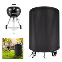 Housse barbecue ronde pour Weber 57 cm, bouilloire, Oxford imperméable noir, 70 x 70 cm