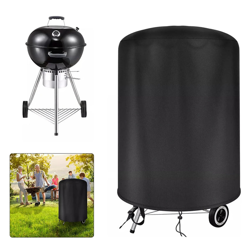 Housse barbecue ronde pour Weber 57 cm, bouilloire, Oxford imperméable noir, 70 x 70 cm