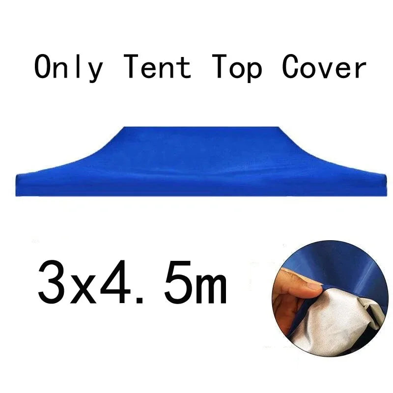 Bâche tonnelle, toit de rechange Oxford 420D rouge ou bleu, 2x2 à 3x4,5 m, sans cadre