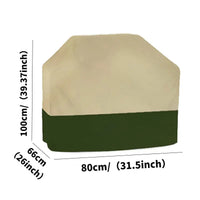 Housse barbecue rectangulaire beige et vert, Oxford 210D imperméable, 5 tailles