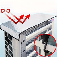 Housse de climatiseur extérieur en aluminium à crochets, 95 x 46 cm, 1 ou 2 pièces